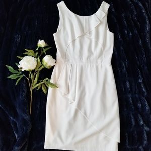 BCBGMaxazria sleeveless cream/white dress